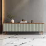 میز تلویزیون زمینی پایه دار